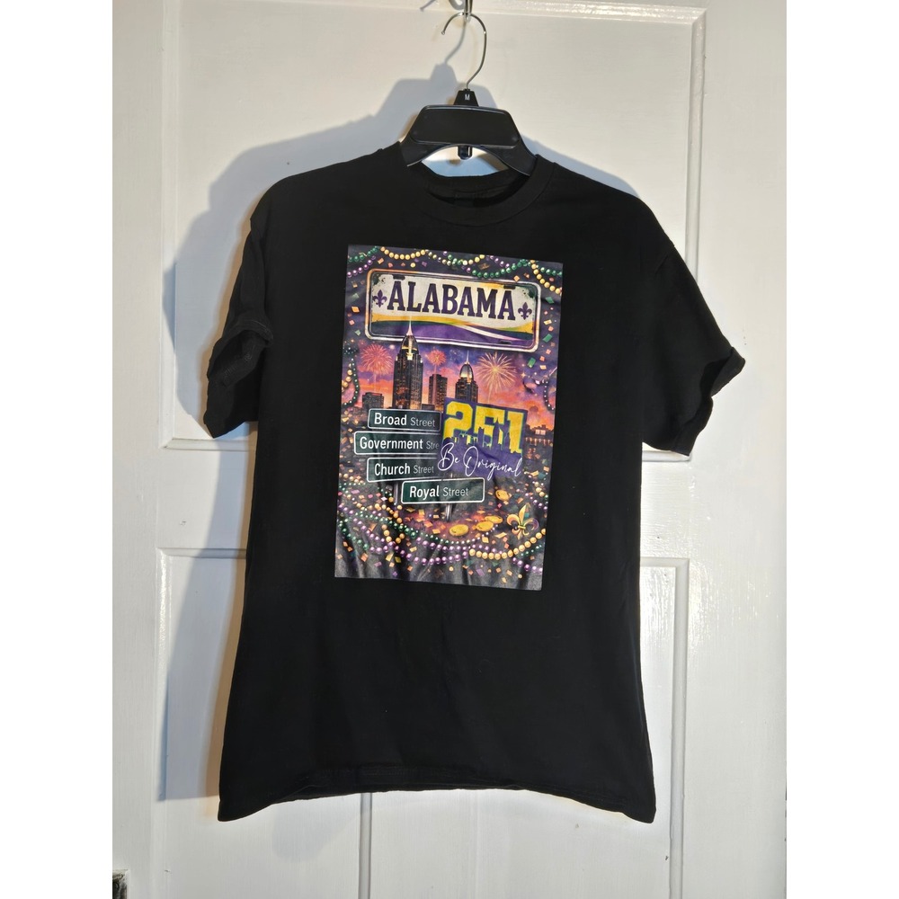 Gildan Alabama 251 Be Original Mobile Street Signs Graphic T-Shirt Mens Medium